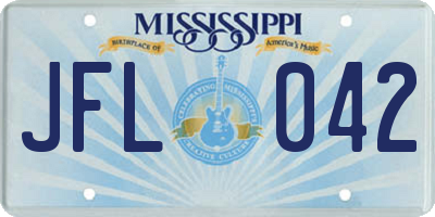 MS license plate JFL042