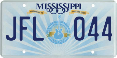 MS license plate JFL044