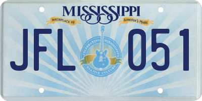 MS license plate JFL051