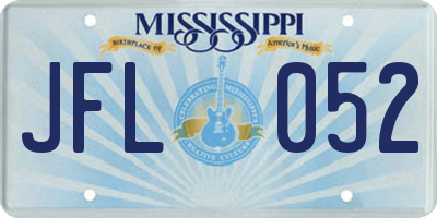 MS license plate JFL052