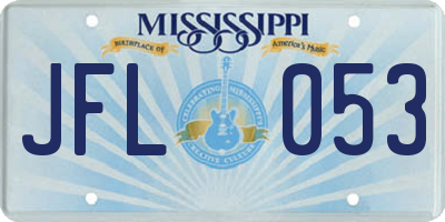 MS license plate JFL053