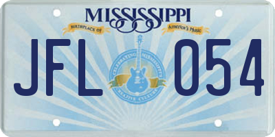 MS license plate JFL054