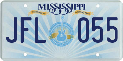 MS license plate JFL055