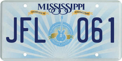 MS license plate JFL061