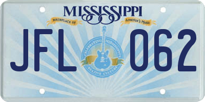 MS license plate JFL062