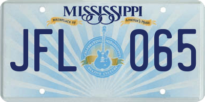 MS license plate JFL065
