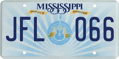 MS license plate JFL066