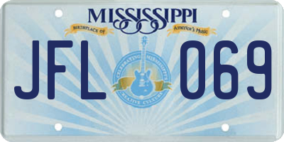 MS license plate JFL069