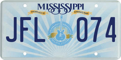 MS license plate JFL074