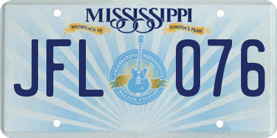 MS license plate JFL076