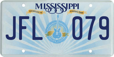 MS license plate JFL079