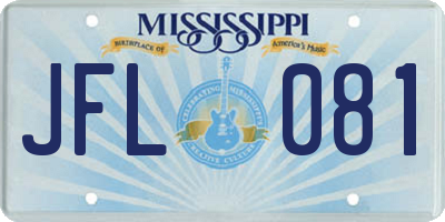 MS license plate JFL081