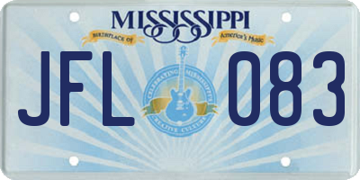 MS license plate JFL083