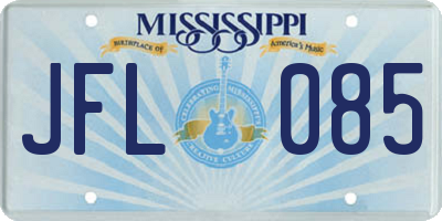 MS license plate JFL085