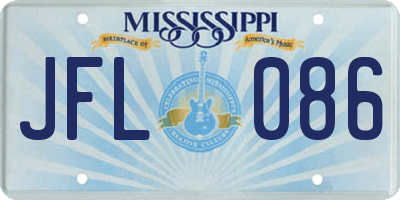 MS license plate JFL086