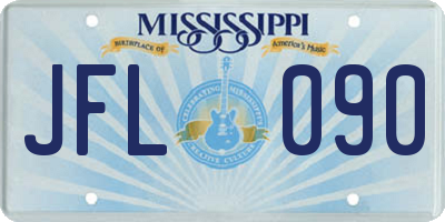 MS license plate JFL090
