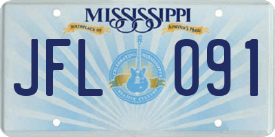 MS license plate JFL091