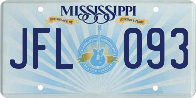 MS license plate JFL093