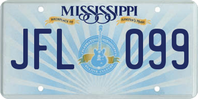 MS license plate JFL099
