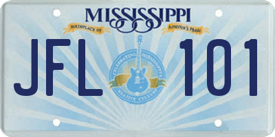 MS license plate JFL101