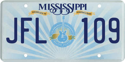 MS license plate JFL109