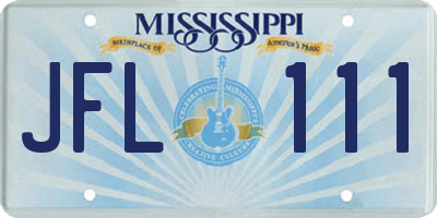 MS license plate JFL111