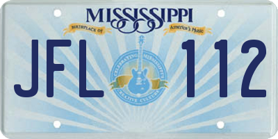 MS license plate JFL112
