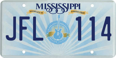 MS license plate JFL114