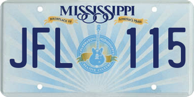 MS license plate JFL115