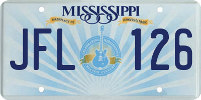MS license plate JFL126
