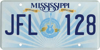 MS license plate JFL128