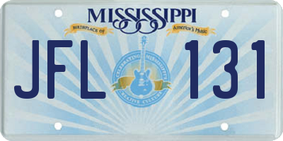 MS license plate JFL131