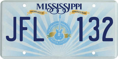 MS license plate JFL132