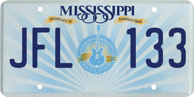 MS license plate JFL133