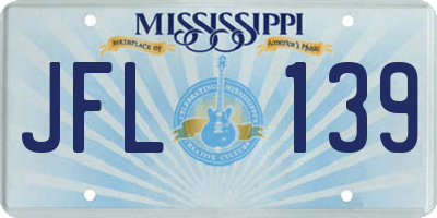 MS license plate JFL139