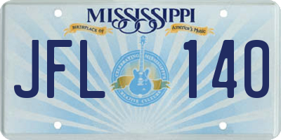 MS license plate JFL140