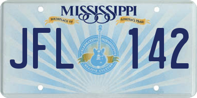 MS license plate JFL142