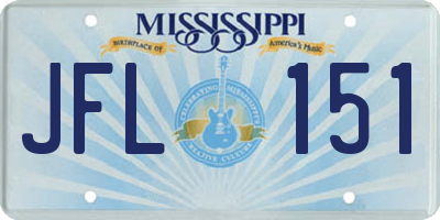 MS license plate JFL151