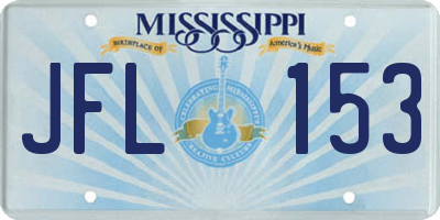 MS license plate JFL153