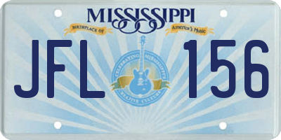 MS license plate JFL156