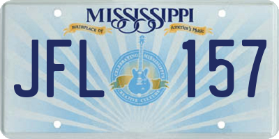 MS license plate JFL157