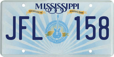 MS license plate JFL158