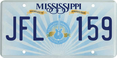 MS license plate JFL159