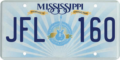 MS license plate JFL160
