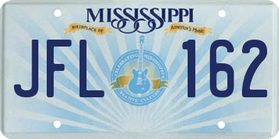 MS license plate JFL162