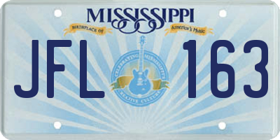 MS license plate JFL163
