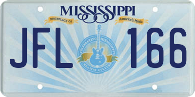 MS license plate JFL166