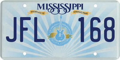 MS license plate JFL168