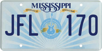 MS license plate JFL170