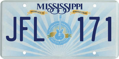MS license plate JFL171